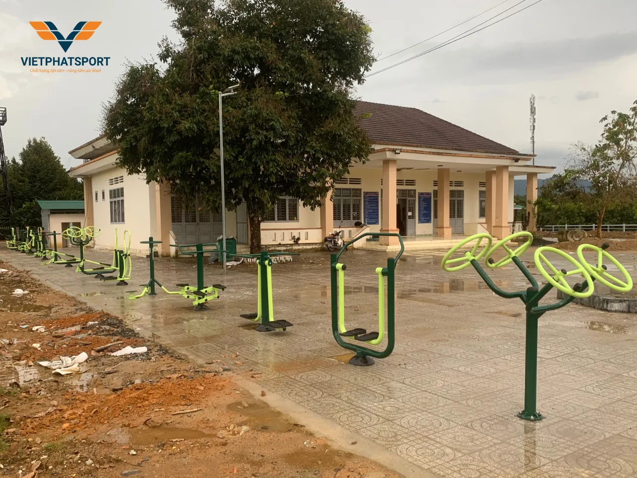 45 Thiết bị thể thao ngoài trời được UBND xã Hà Lâm lắp đặt trên địa bàn xã