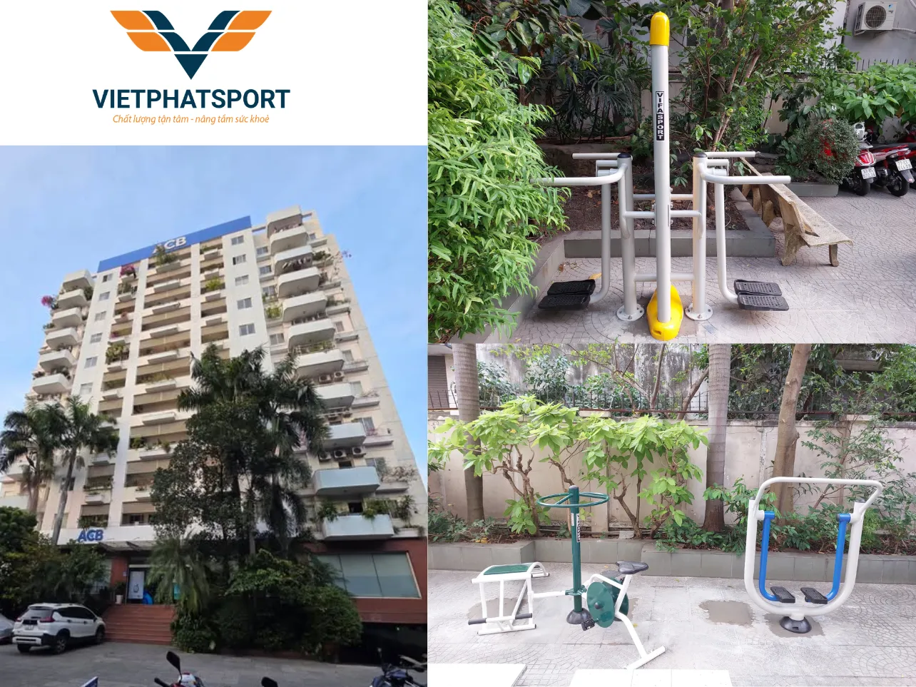 Hoàn thành lắp đặt dụng cụ thể dục ngoài trời tại Chung cư ACB, TP. HCM