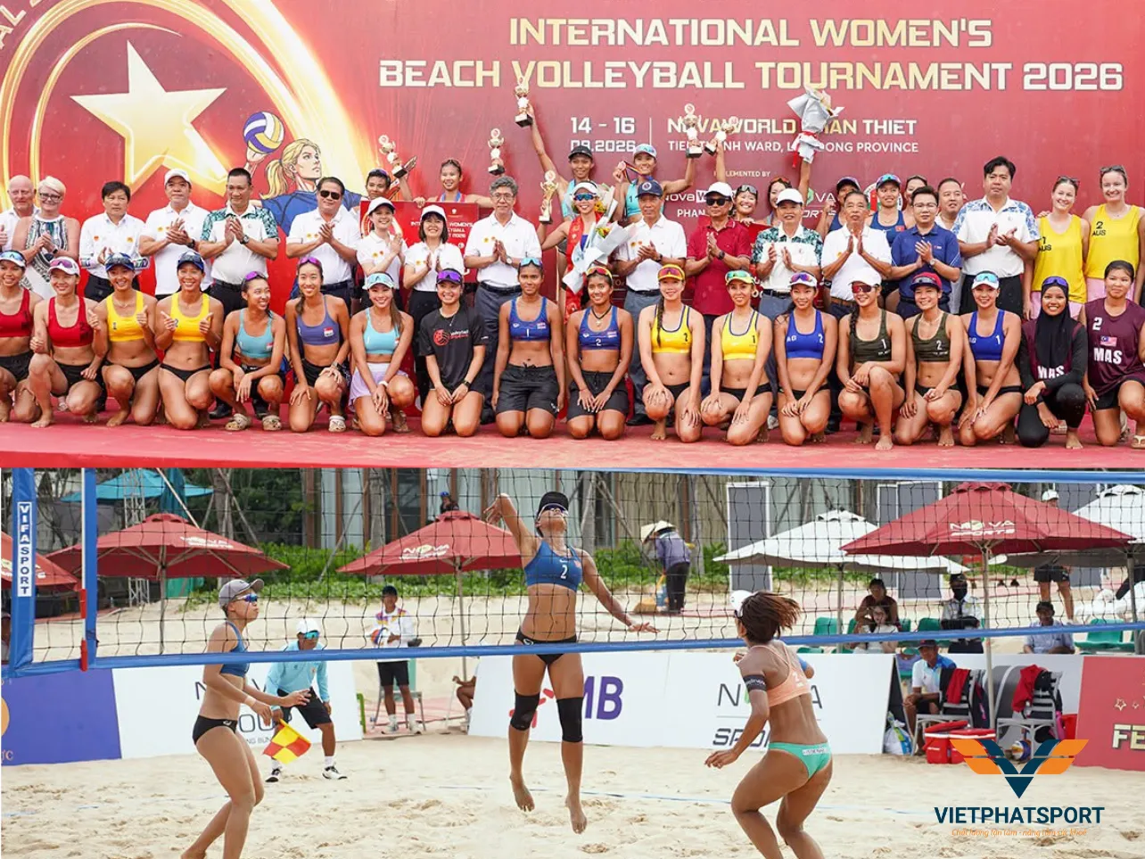 Việt Phát Sport cung cấp thiết bị bóng chuyền bãi biển cho giải quốc tế 2026