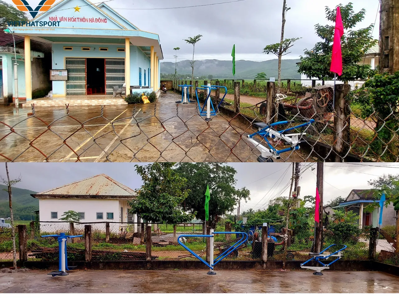 Bà con tại 2 thôn của xã Ân Hữu, Bình Định hớn hở với các máy tập công viên do UBND xã đầu tư