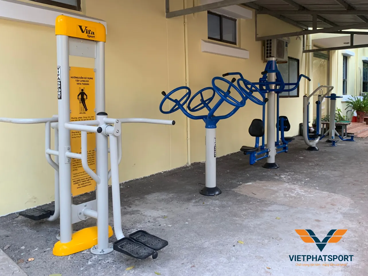 Đạm Phú Mỹ lắp đặt thiết bị thể dục thể thao ngoài trời cho CB-CNV tại nhà máy Bà Rịa