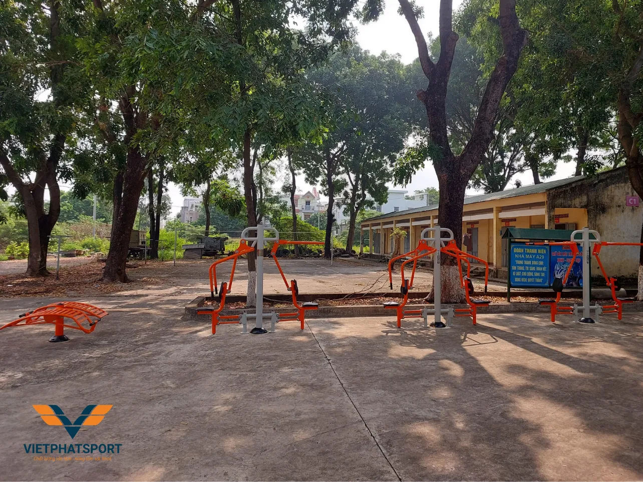 Lắp Đặt Dụng Cụ Thể Thao Ngoài Trời Tại Nhà Máy A29, Đồng Nai