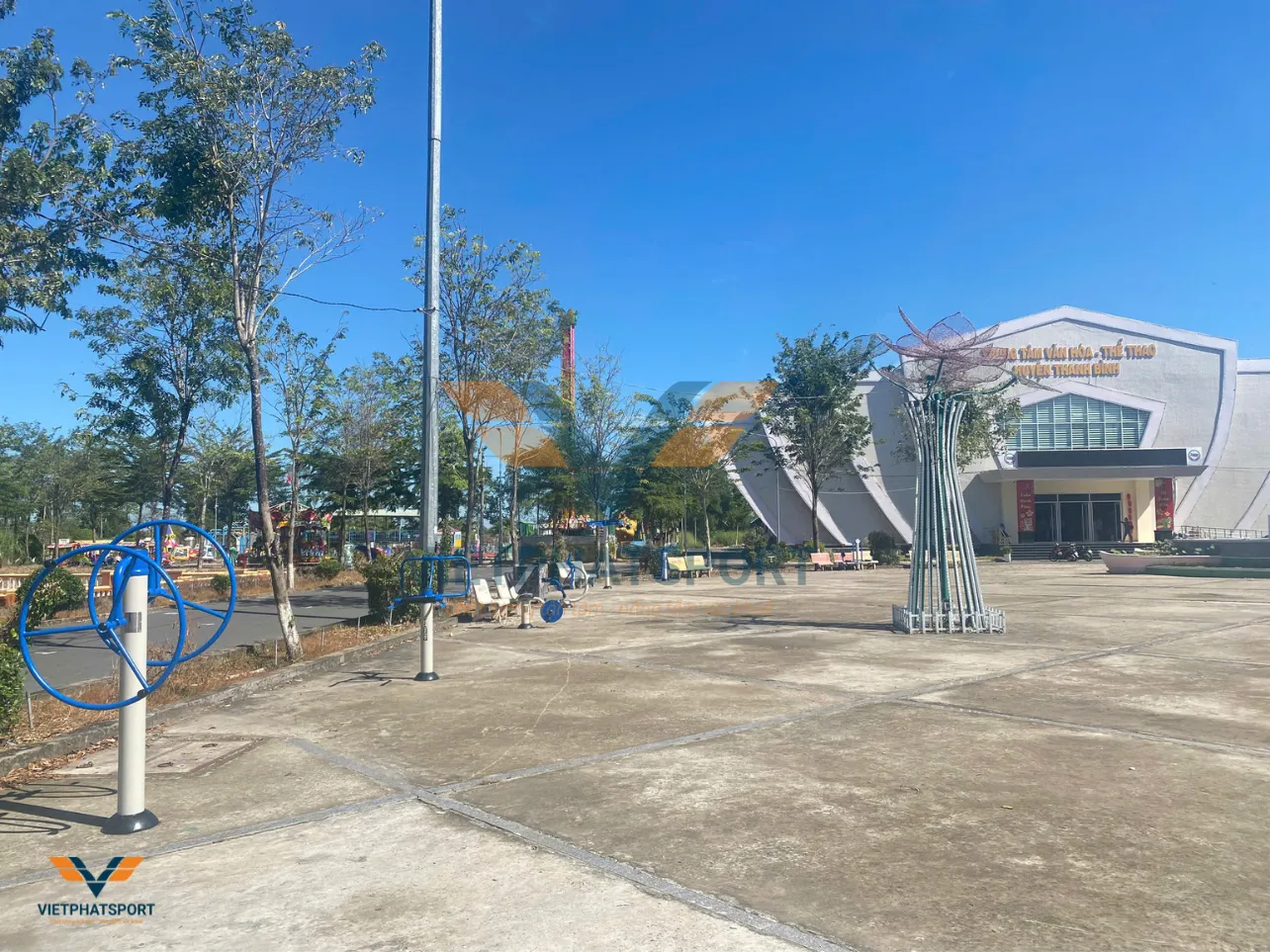 Đưa vào sử dụng trang thiết bị thể thao ngoài trời tại Trung tâm văn hóa thể thao và truyền thanh Huyện Thanh Bình,