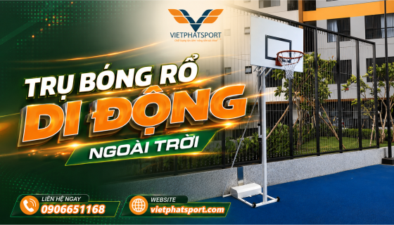 Trụ Bóng Rổ Di Động Ngoài Trời 