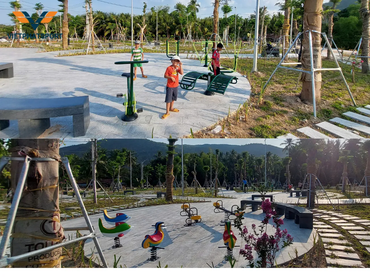 UBND xã Xuân Thọ 2, Phú Yên đầu tư lắp đặt 2 khu máy tập công viên tại Công viên của xã