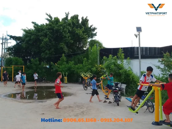 18 máy tập thể dục ngoài trời hoàn thiện tại xã Đại Phước, Đồng Nai