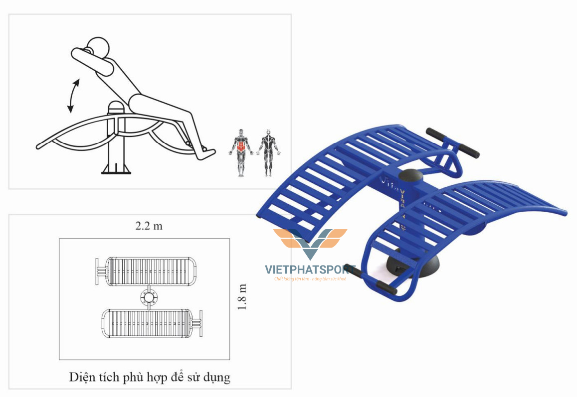 Máy Tập Lưng Bụng Ngoài Trời 