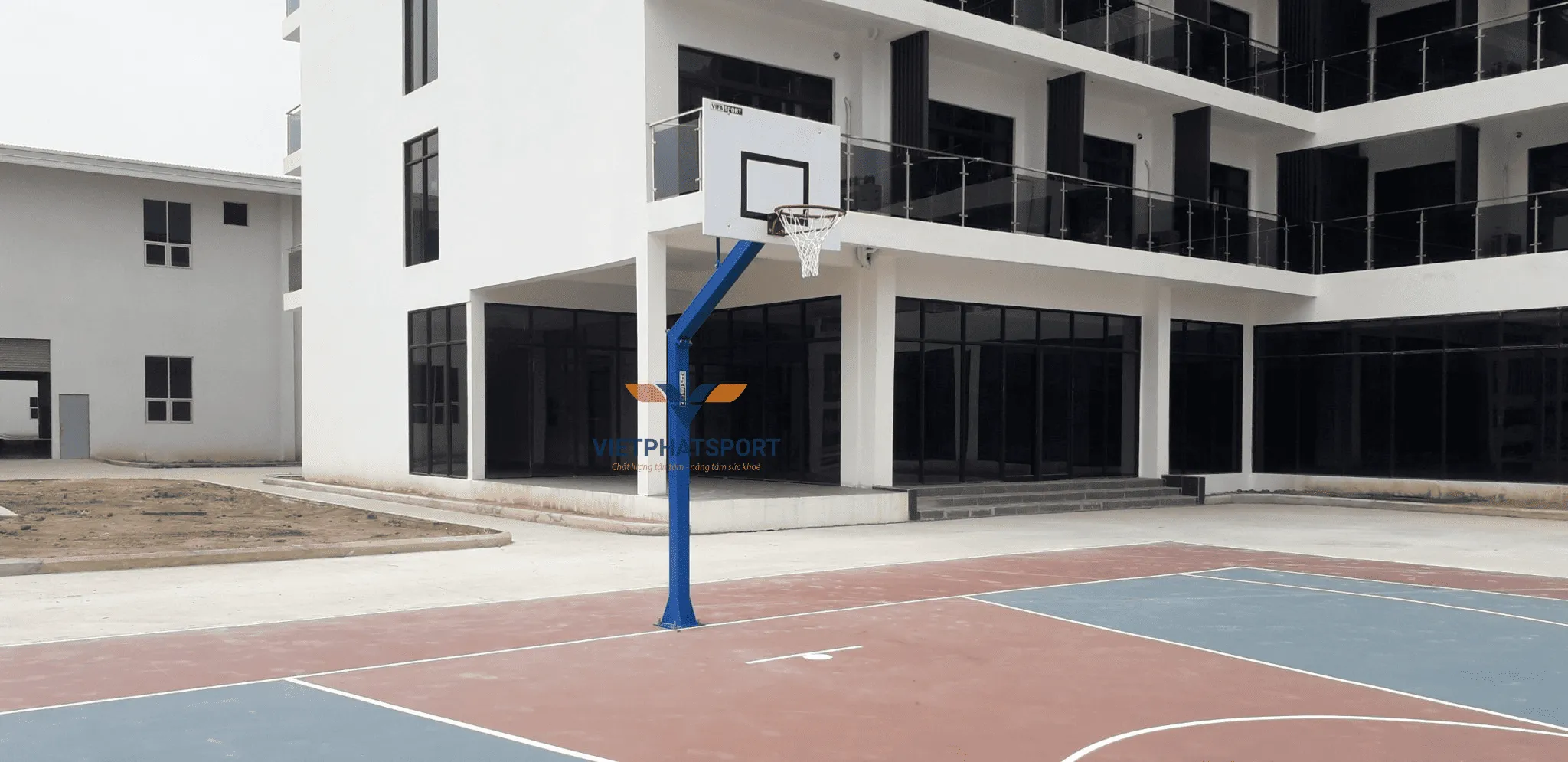 Trụ Bóng Rổ Cố Định Ngoài Trời