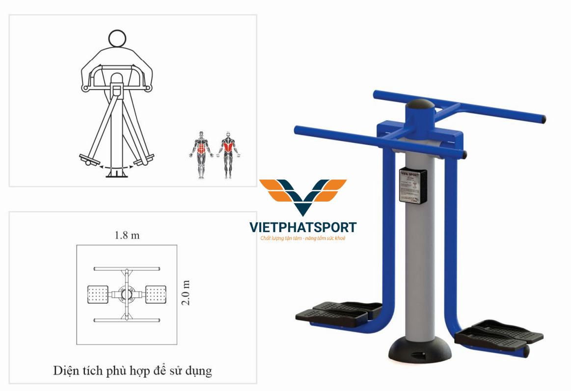 Máy Tập Lưng Eo Ngoài Trời 