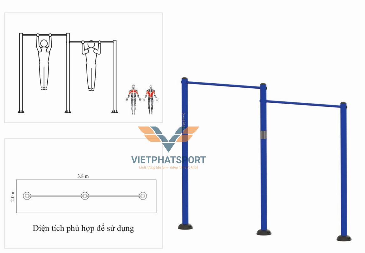 Máy Xà Đơn 2 Bậc Ngoài Trời 
