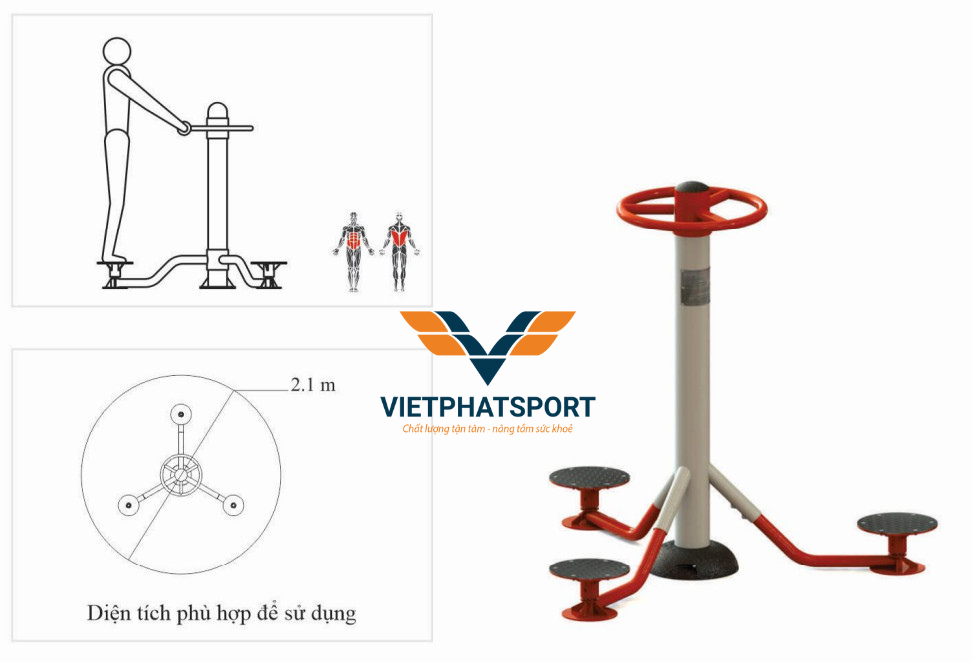 Máy Tập Xoay Eo Ngoài Trời 