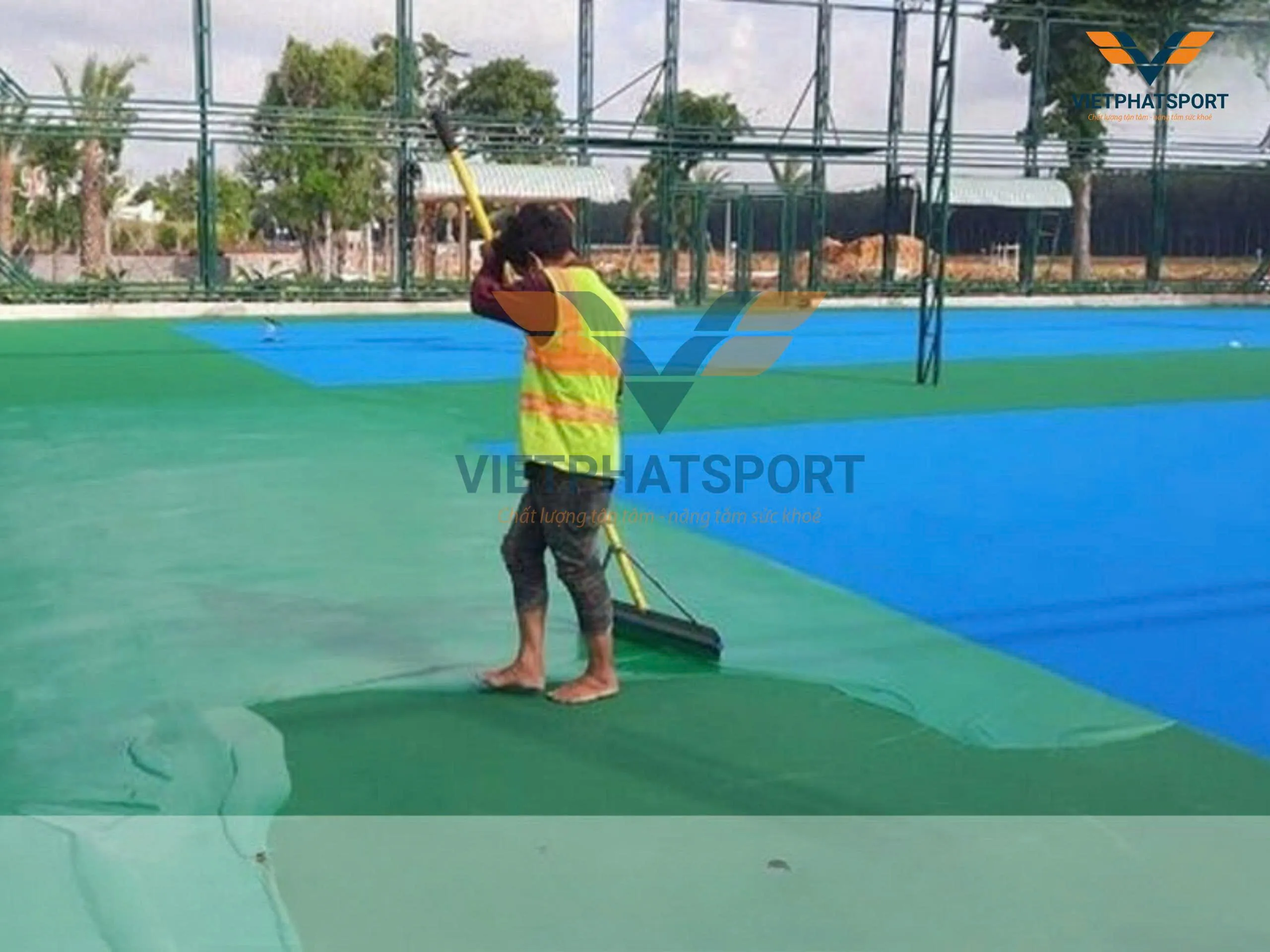 Thi Công Sân Bóng Rổ Ngoài Trời