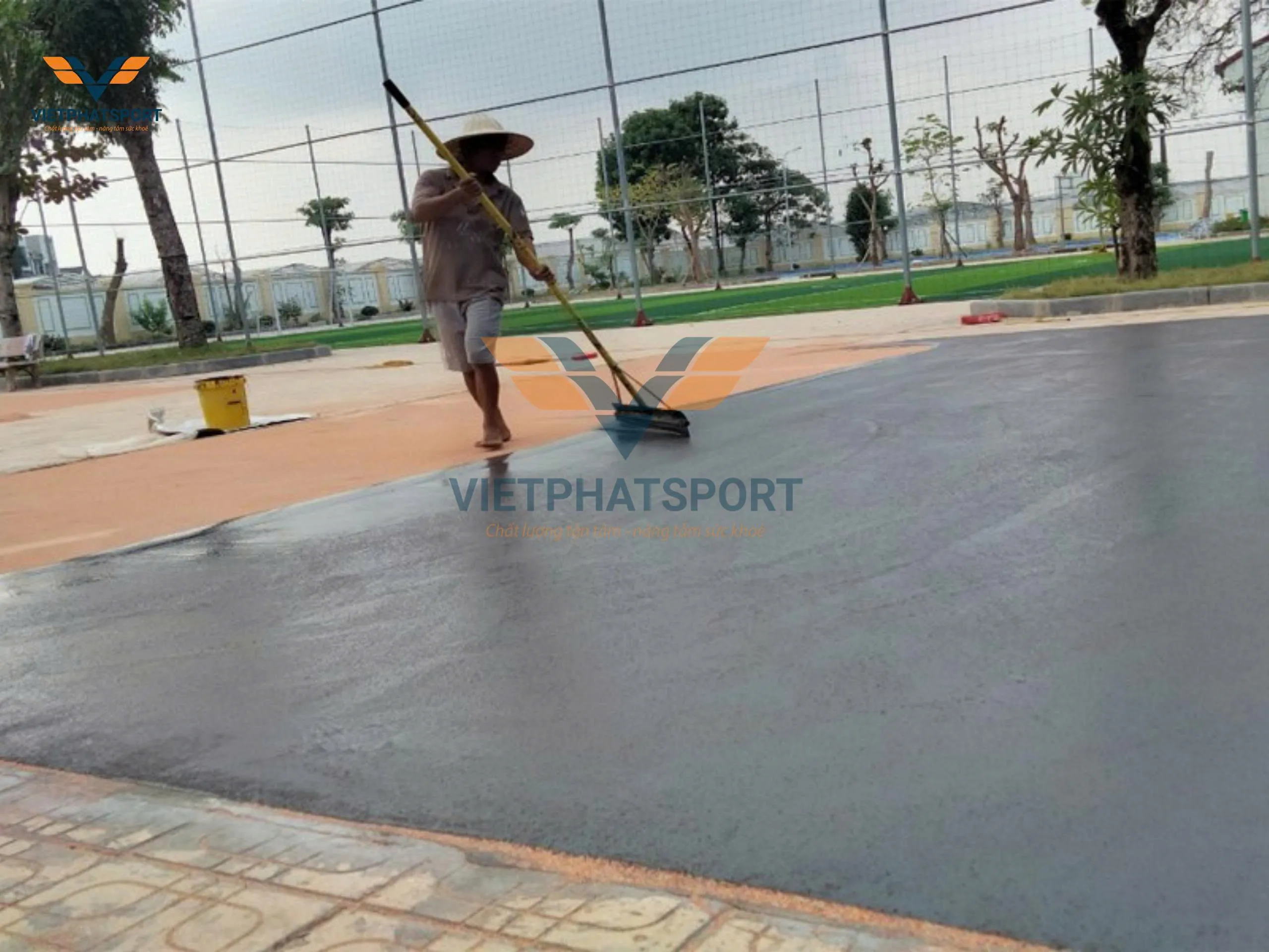 Thi Công Sân Bóng Rổ Ngoài Trời