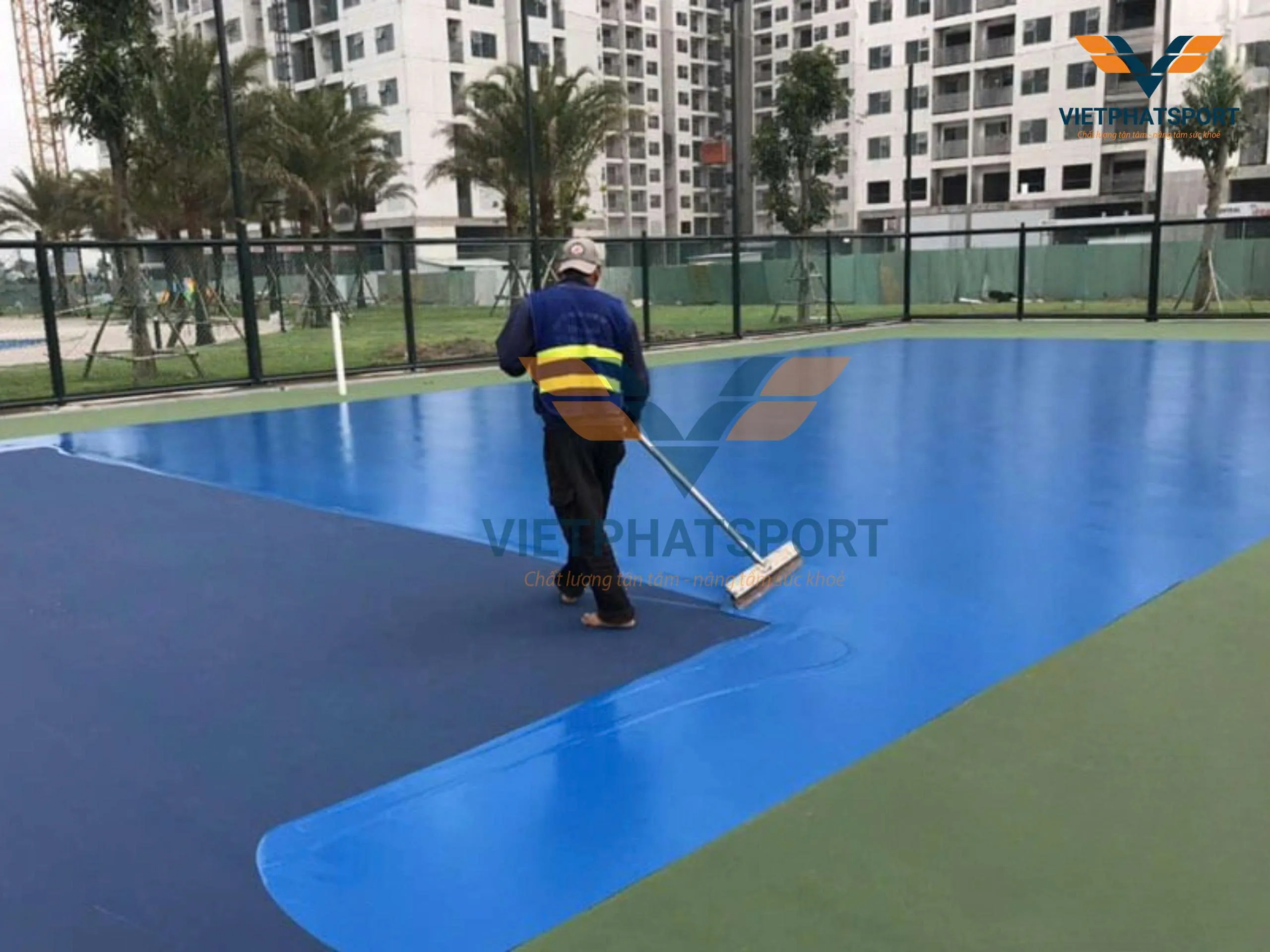 Thi Công Sân Bóng Rổ Ngoài Trời