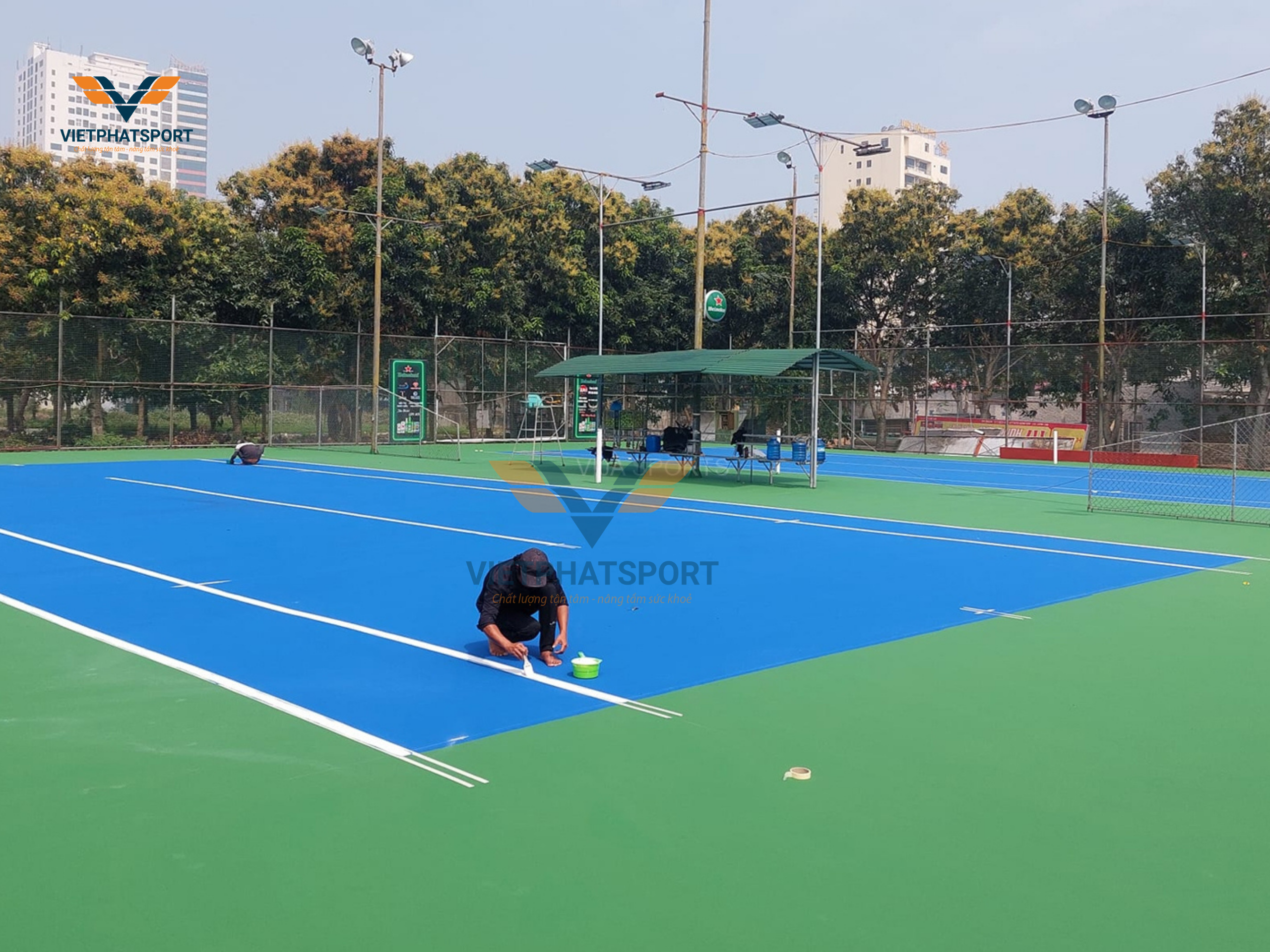 Thi Công Sân Tennis Đạt Chuẩn 