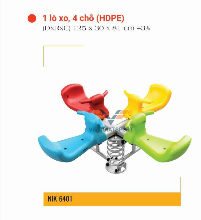 BẬP BÊNH 1 LÒ XO, 4 CHỖ NIK6401