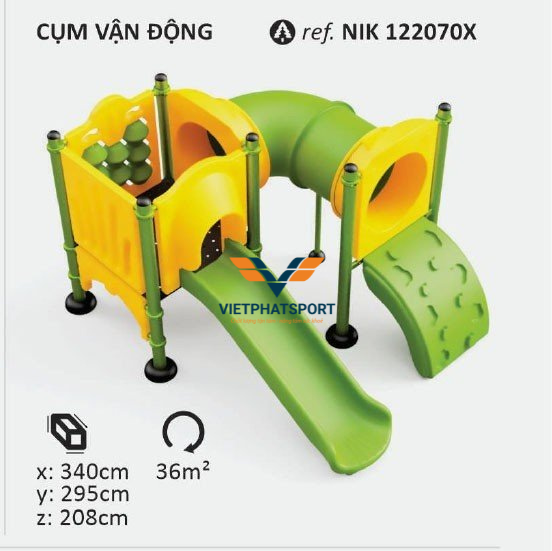 CỤM VẬN ĐỘNG CẦU TUỘT NHỰA LLDPE NIK122070X