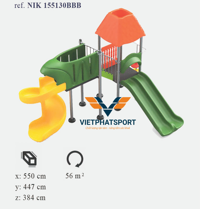 CỤM VẬN ĐỘNG CẦU TUỘT XOẮN NHỰA LLDPE NIK133070L