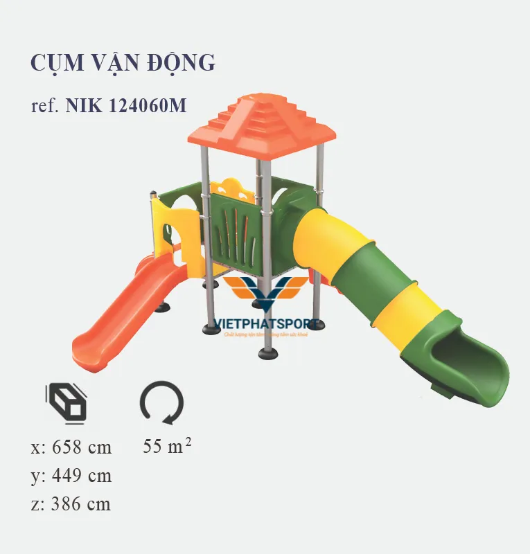 CỤM VẬN ĐỘNG CẦU TUỘT ỐNG NHỰA LLDPE NIK124060M
