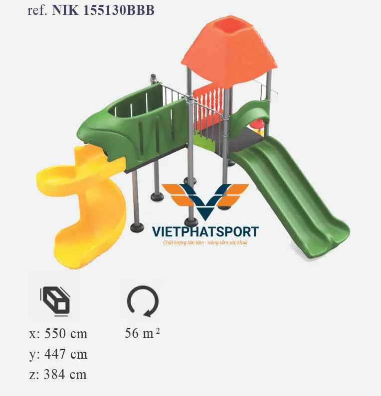 CỤM VẬN ĐỘNG CẦU TUỘT XOẮN NHỰA LLDPE NIK133070L