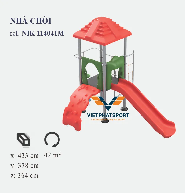 NHÀ CHÒI CẦU TUỘT NHỰA LLDPE NIK114041M