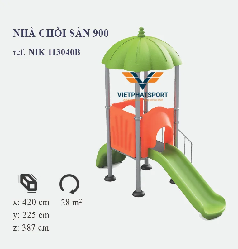 NHÀ CHÒI CẦU TUỘT NHỰA LLDPE SÀN 900 NIK113040B