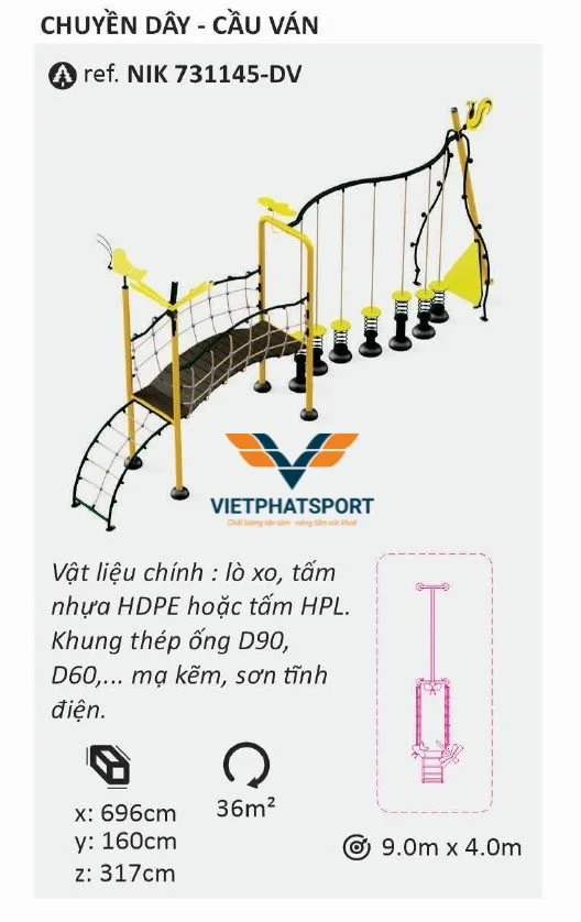 KHUNG VẬN ĐỘNG CHUYỀN DÂY, CẦU VÁN NIK731146-DV