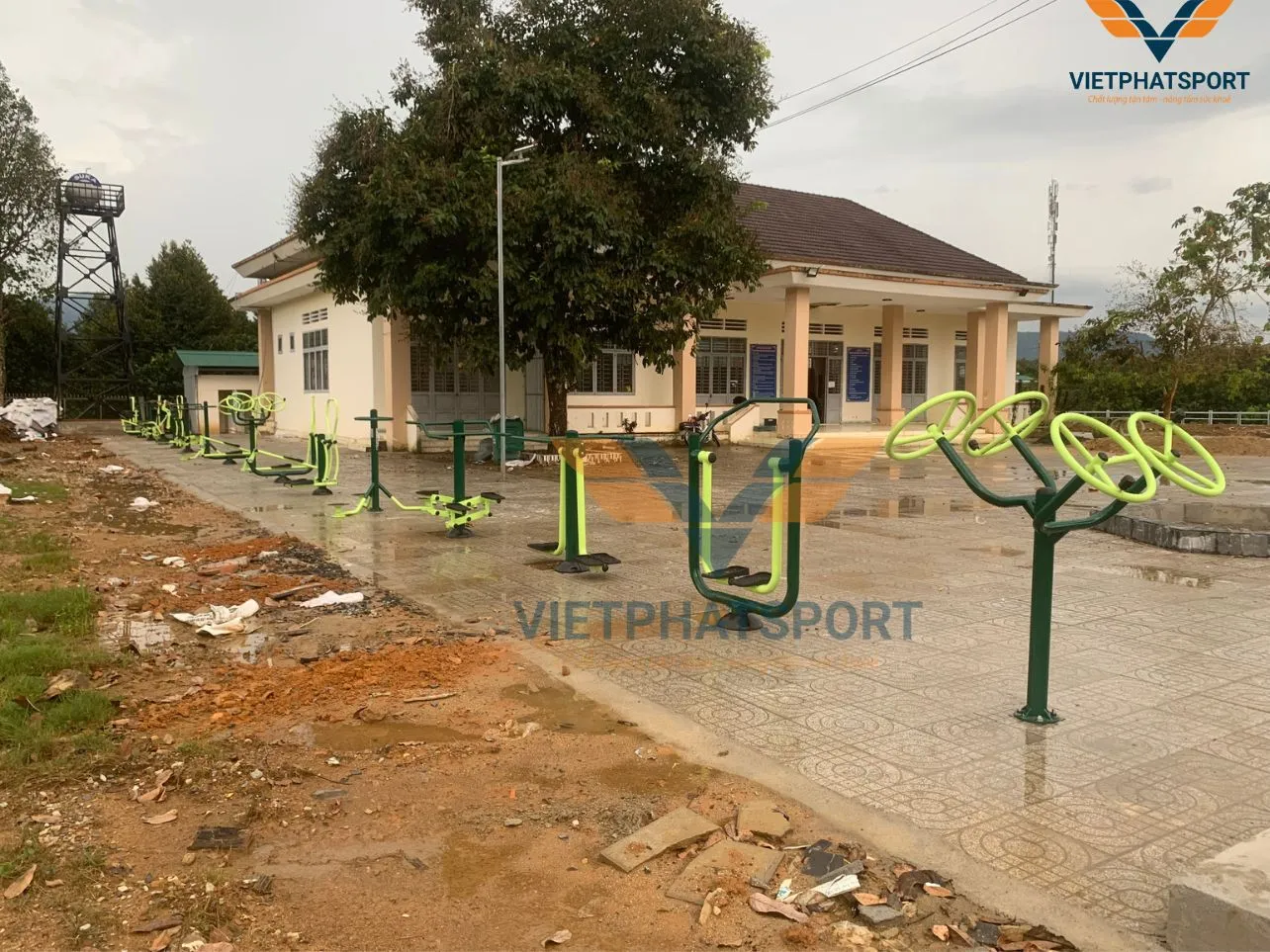 45 Thiết bị thể thao ngoài trời được UBND xã Hà Lâm lắp đặt trên địa bàn xã