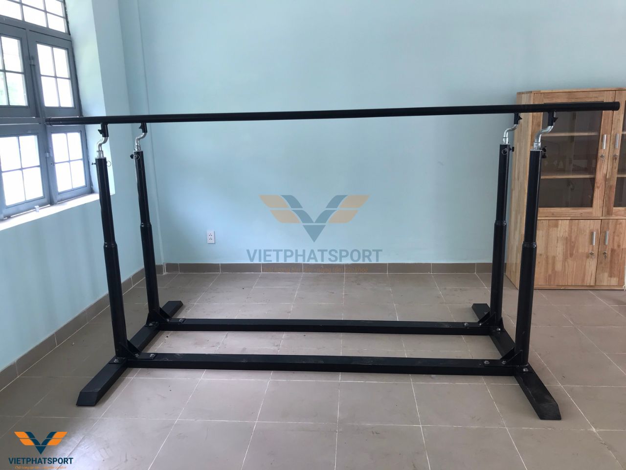 Dụng cụ thể thao học đường đã được BGH Trường THCS Long Đức, Đồng Nai đầu tư lắp đặt cho học sinh