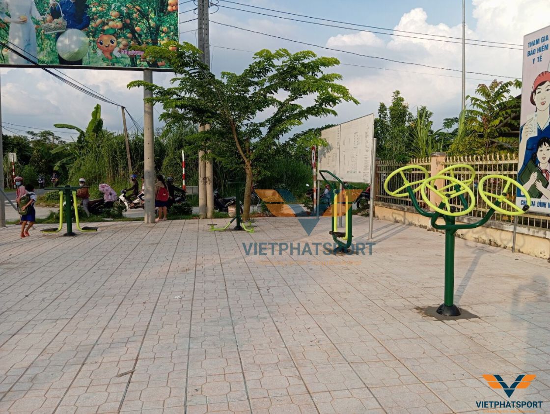 Hoàn thành lắp đặt dự án dụng cụ thể thao ngoài trời tại Xã Phong Hòa - tỉnh Đồng Tháp