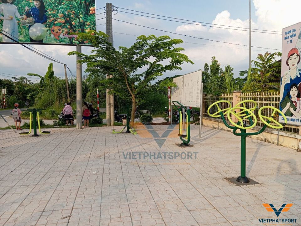 Hoàn thành lắp đặt dự án dụng cụ thể thao ngoài trời tại Xã Phong Hòa - tỉnh Đồng Tháp