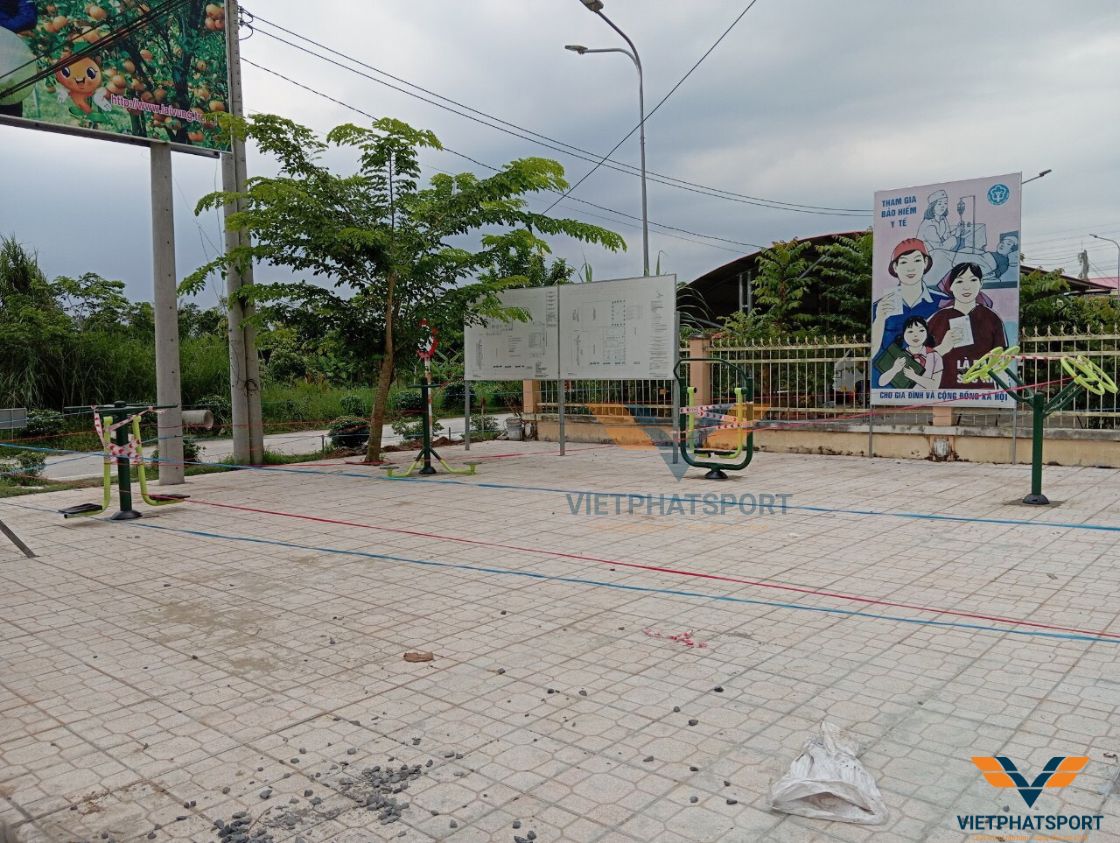 Hoàn thành lắp đặt dự án dụng cụ thể thao ngoài trời tại Xã Phong Hòa - tỉnh Đồng Tháp