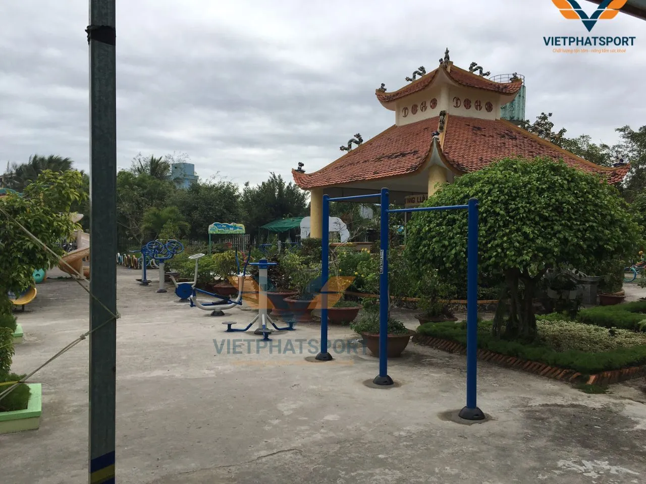 UBND Xã Vĩnh Bình, Bạc Liêu đầu tư Thiết bị thể dục ngoài trời để phục vụ cho bà con