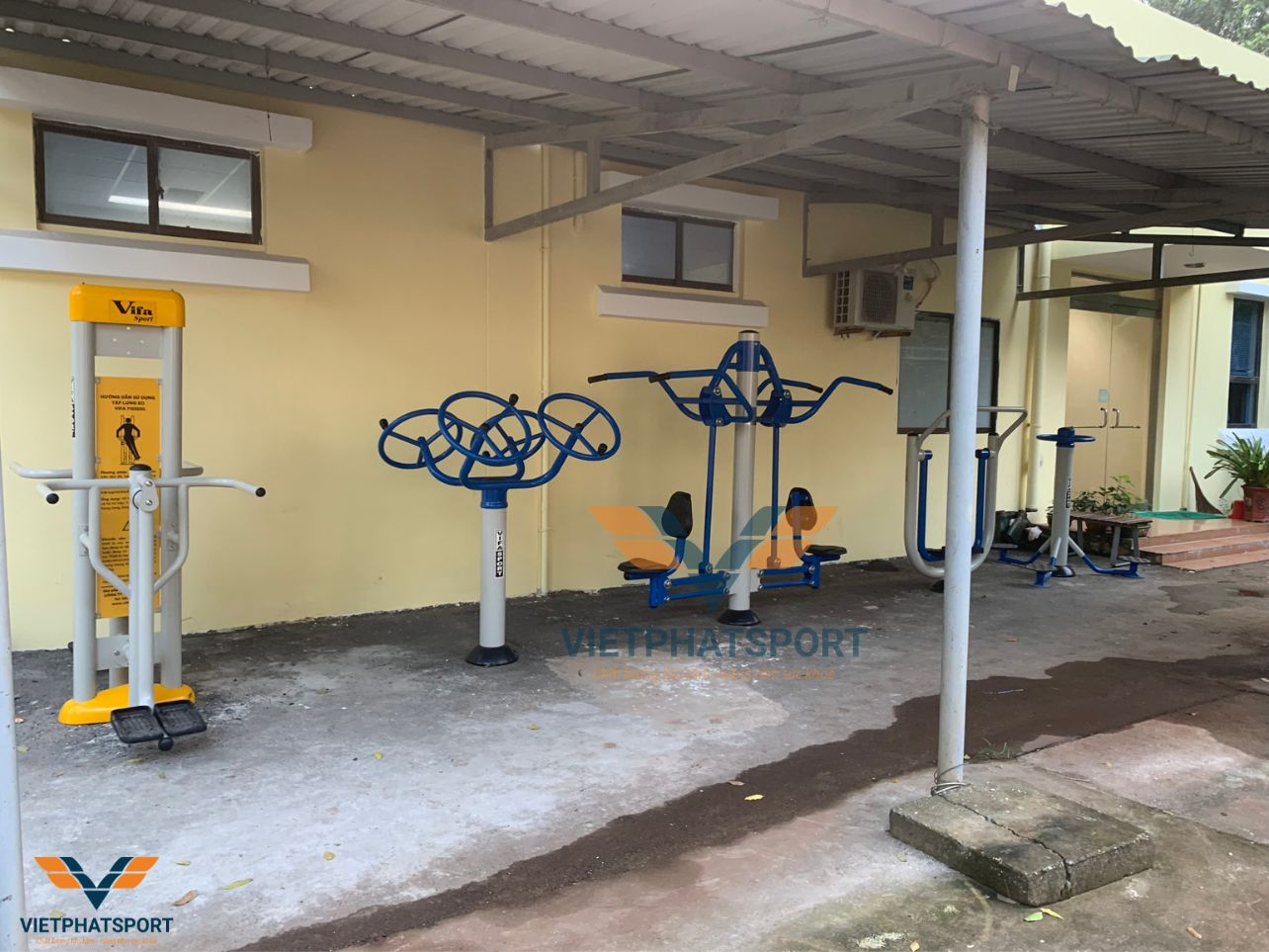 Đạm Phú Mỹ lắp đặt thiết bị thể dục thể thao ngoài trời cho CB-CNV tại nhà máy Bà Rịa