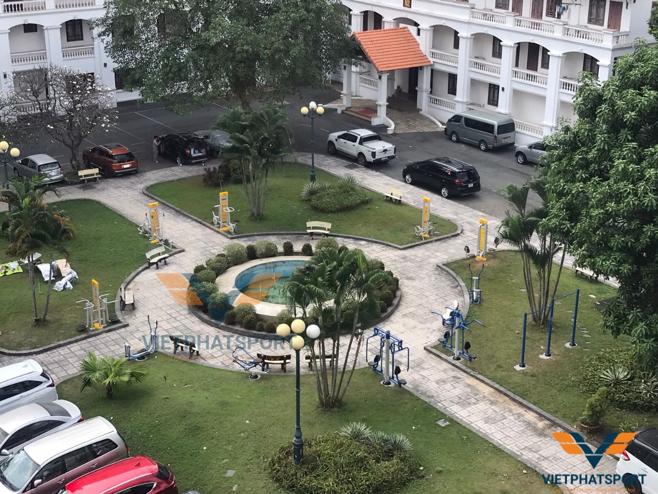 Hoàn thành lắp đặt máy tập thể dục ngoài trời cho Văn phòng phía Nam - Tổng cục Chính trị