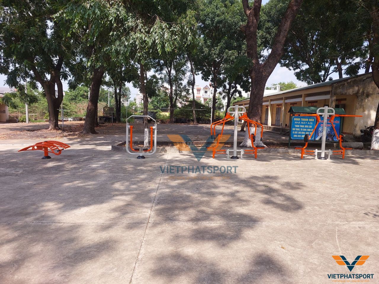 Lắp Đặt Dụng Cụ Thể Thao Ngoài Trời Tại Nhà Máy A29, Đồng Nai