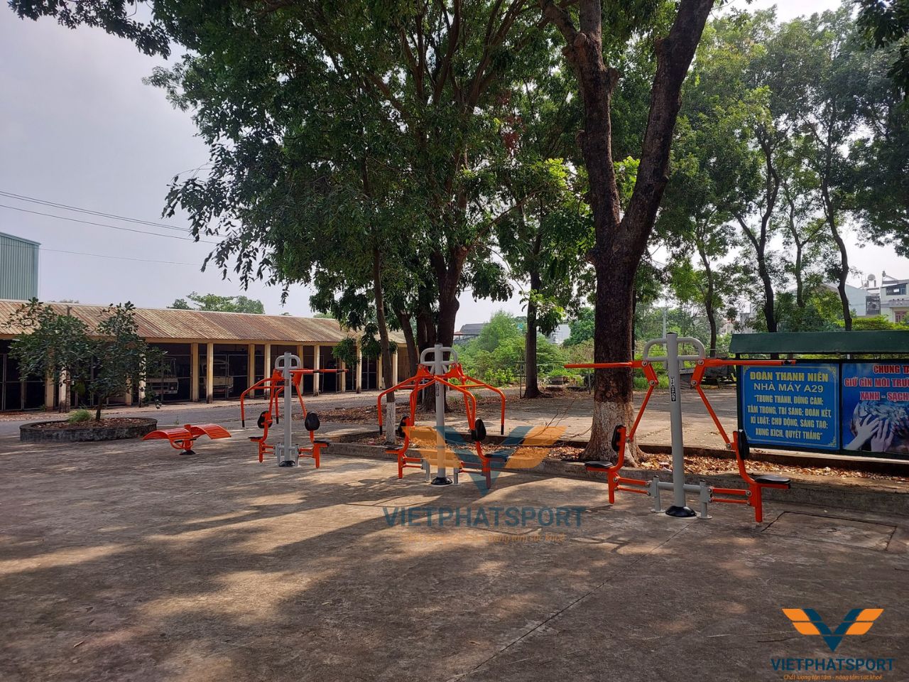 Lắp Đặt Dụng Cụ Thể Thao Ngoài Trời Tại Nhà Máy A29, Đồng Nai