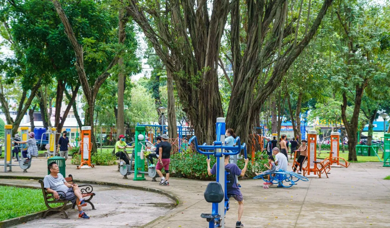 Công viên Lê Văn Tám đầu tư thêm thiết bị thể thao ngoài trời