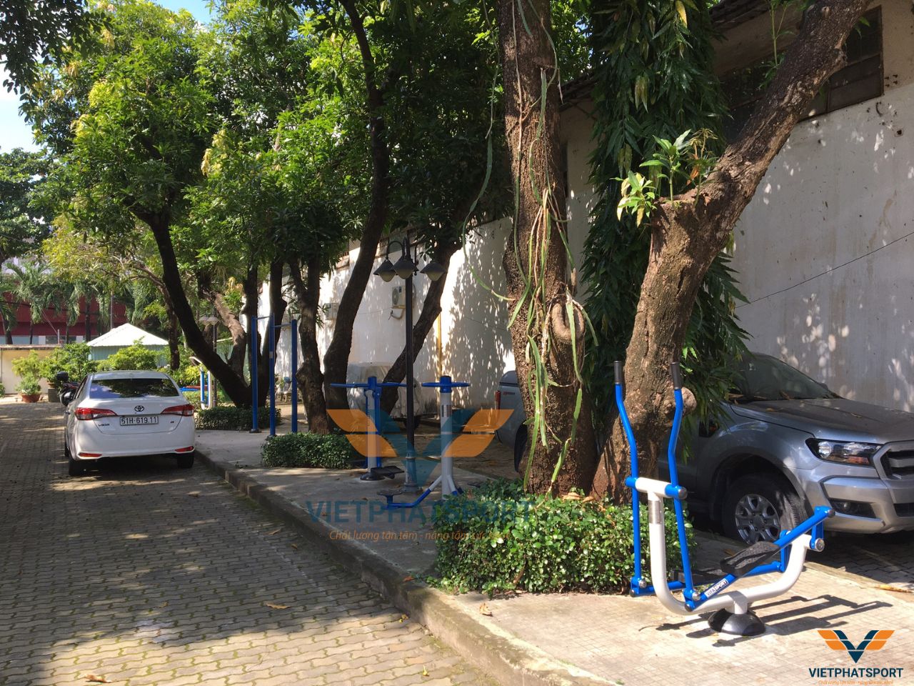 Cty Tecapro Bộ Quốc Phòng lắp đặt dụng cụ thể thao ngoài trời