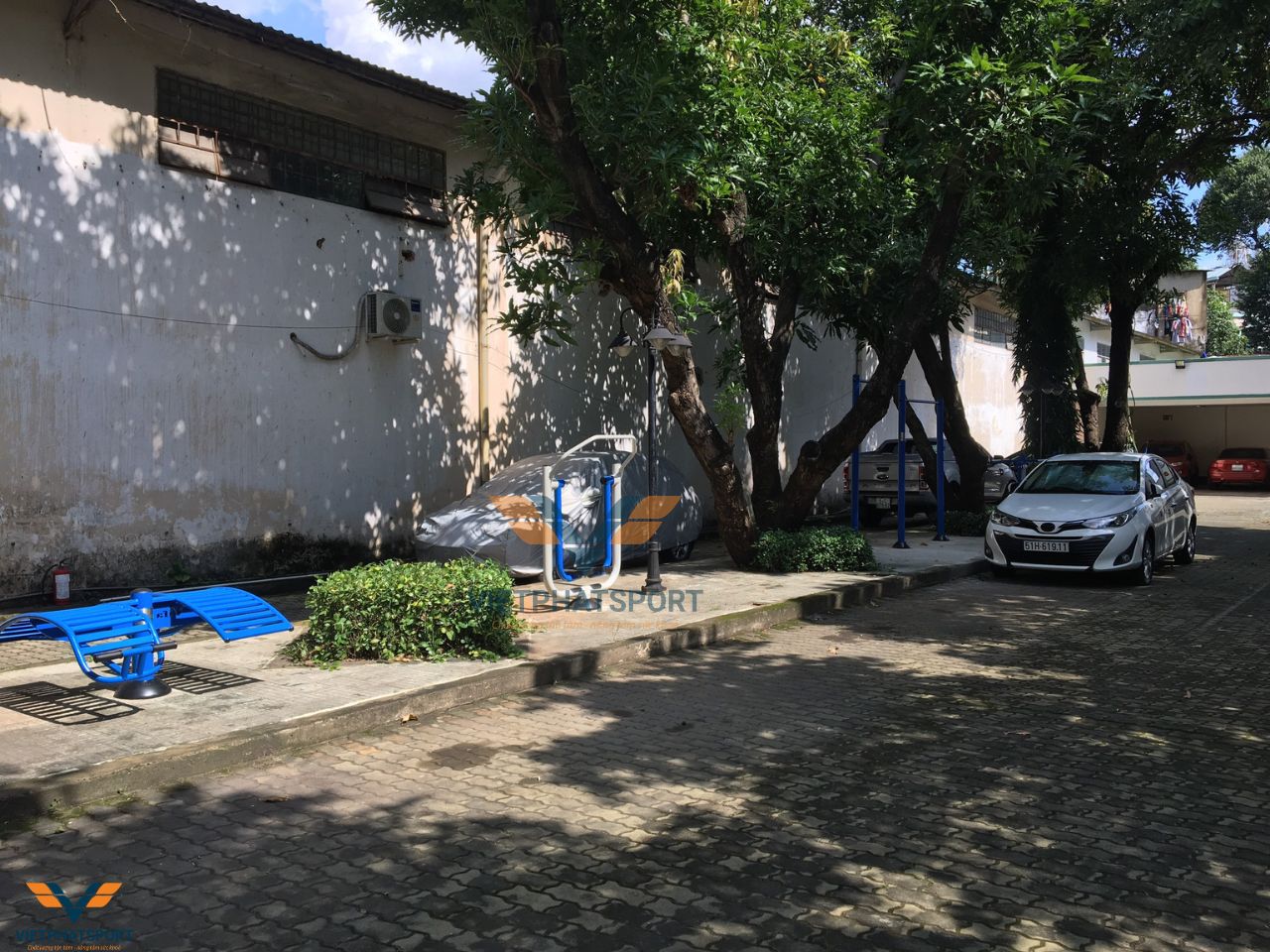 Cty Tecapro Bộ Quốc Phòng lắp đặt dụng cụ thể thao ngoài trời