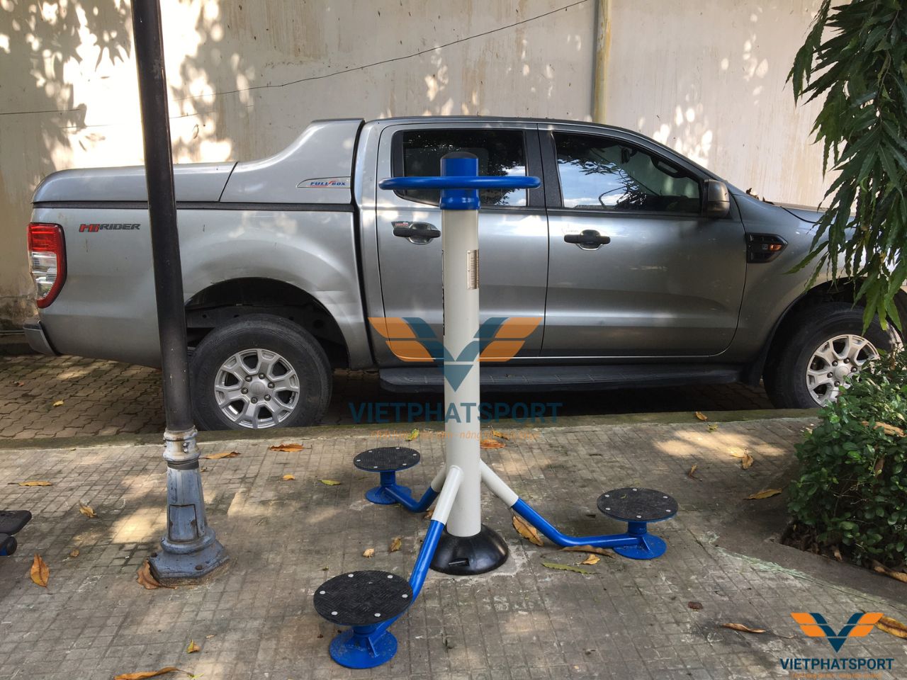 Cty Tecapro Bộ Quốc Phòng lắp đặt dụng cụ thể thao ngoài trời