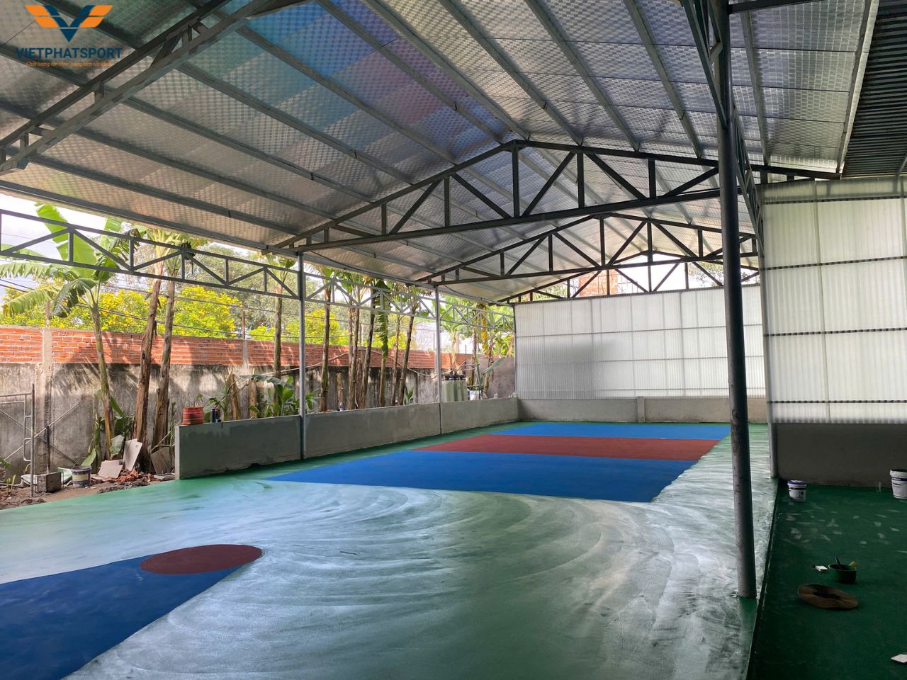 Trại Giam Long Hòa - Bộ Công An Thi công Sân Pickleball 