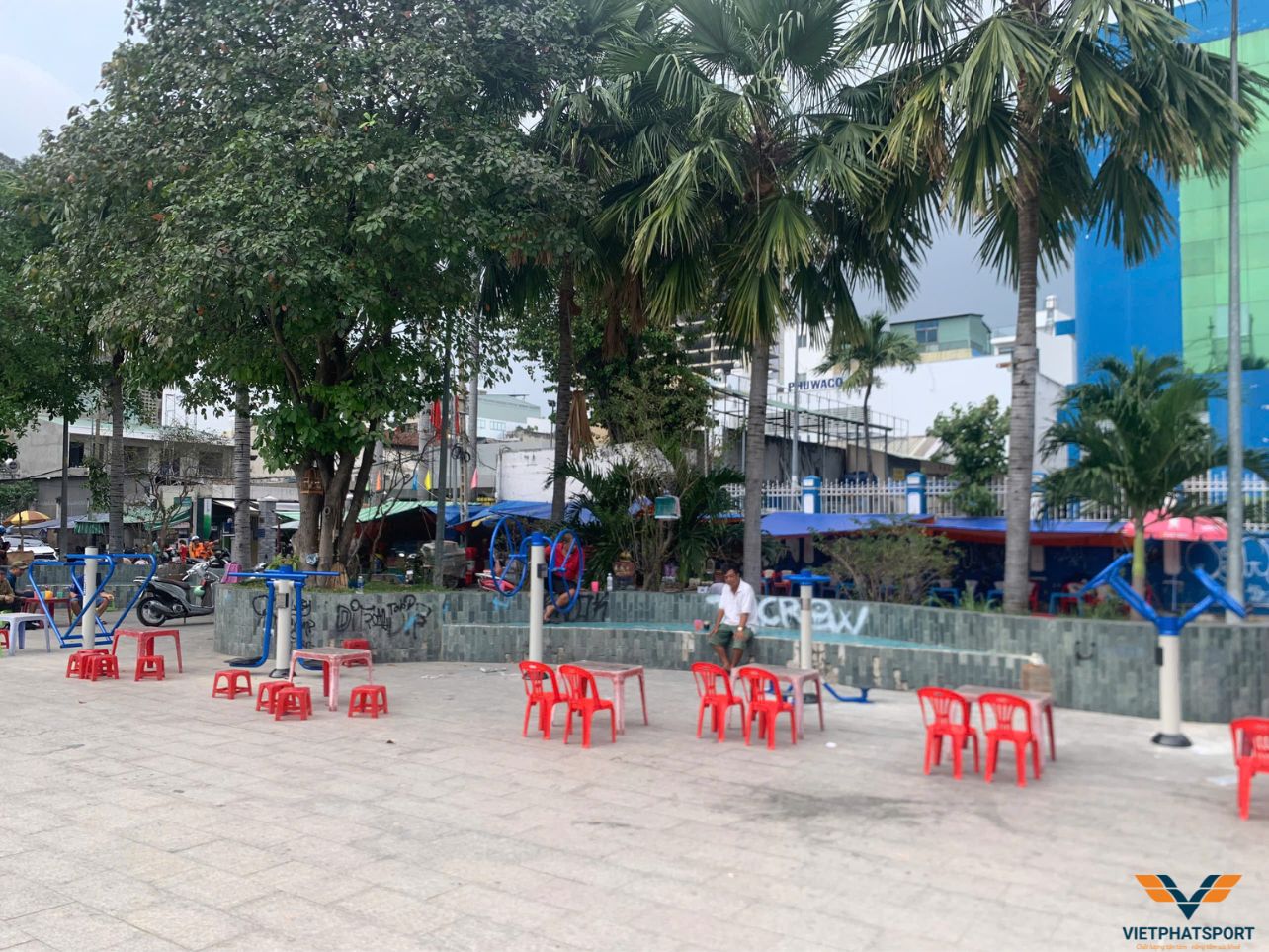 UBND P.12 Quận 5 Lắp Đặt Dụng Cụ Thể Thao Ngoài Trời