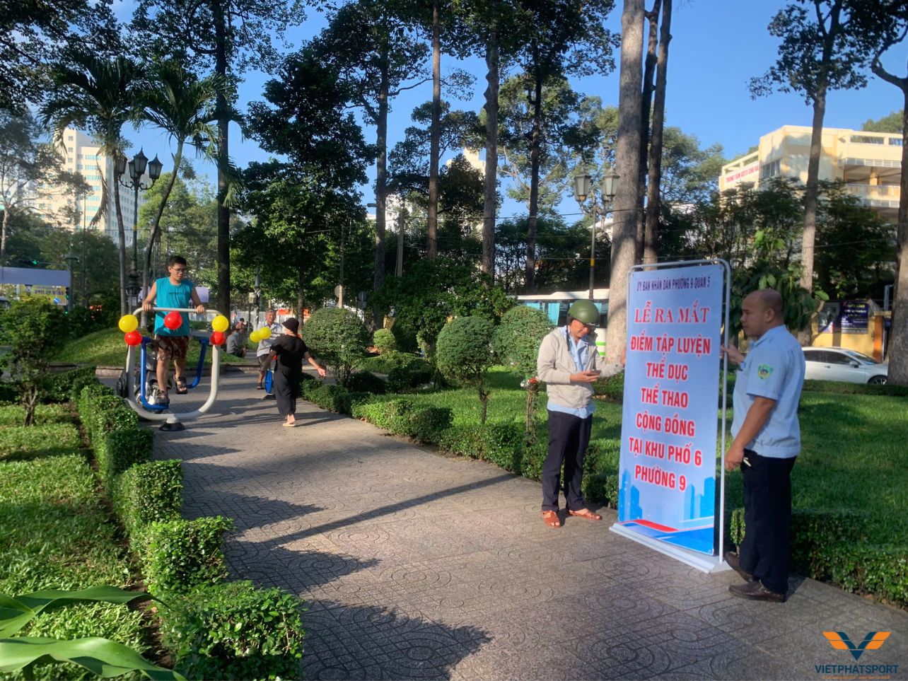 Phường 9, Quận 5 bổ sung dụng cụ thể thao ngoài trời