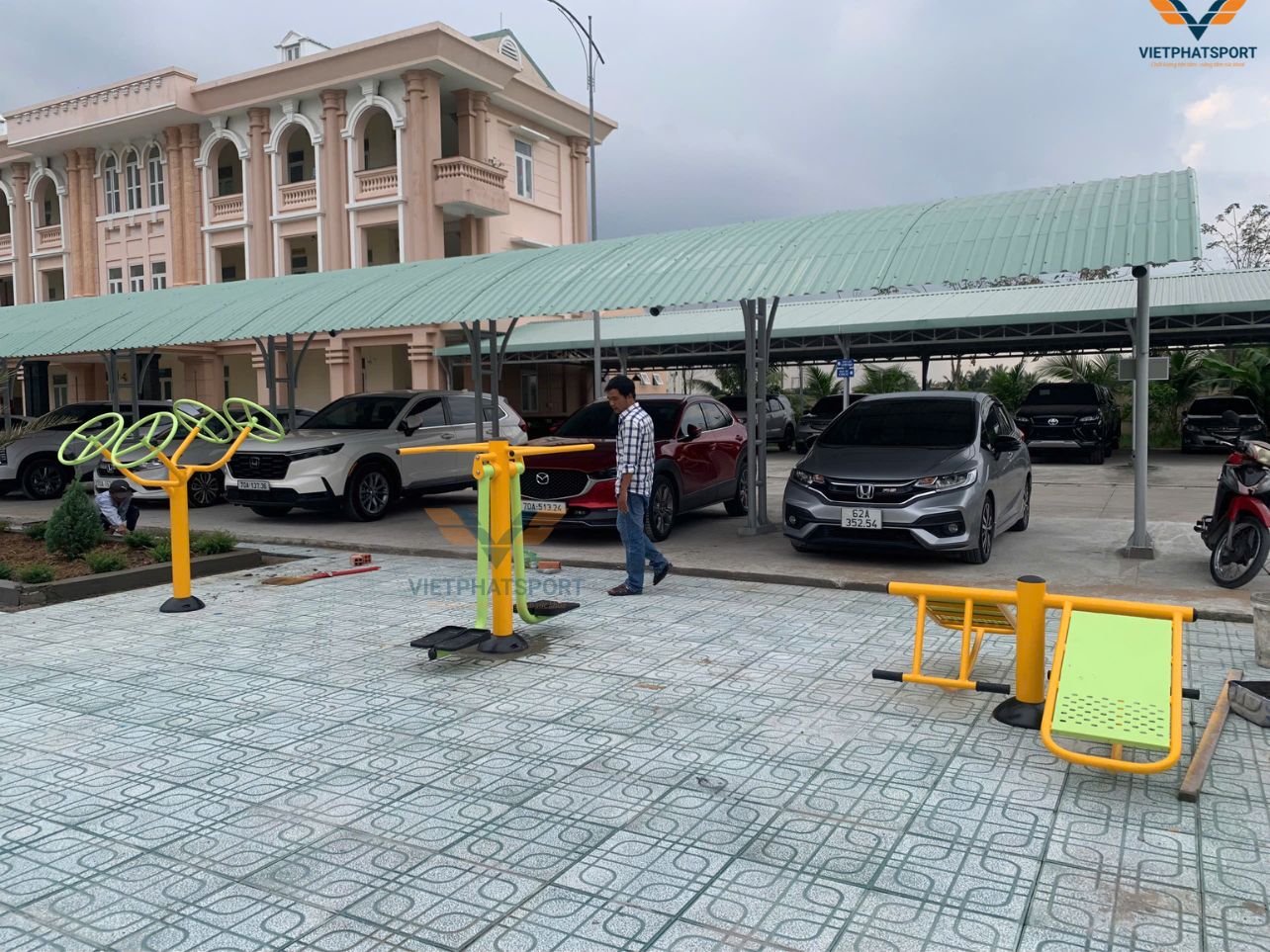 Tòa án Long An lắp đặt dụng cụ thể thao ngoài trời Việt Phát Sport