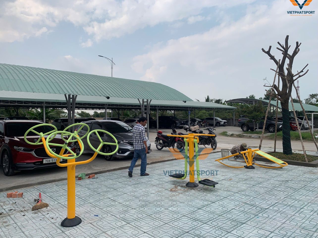 Tòa án Long An lắp đặt dụng cụ thể thao ngoài trời Việt Phát Sport