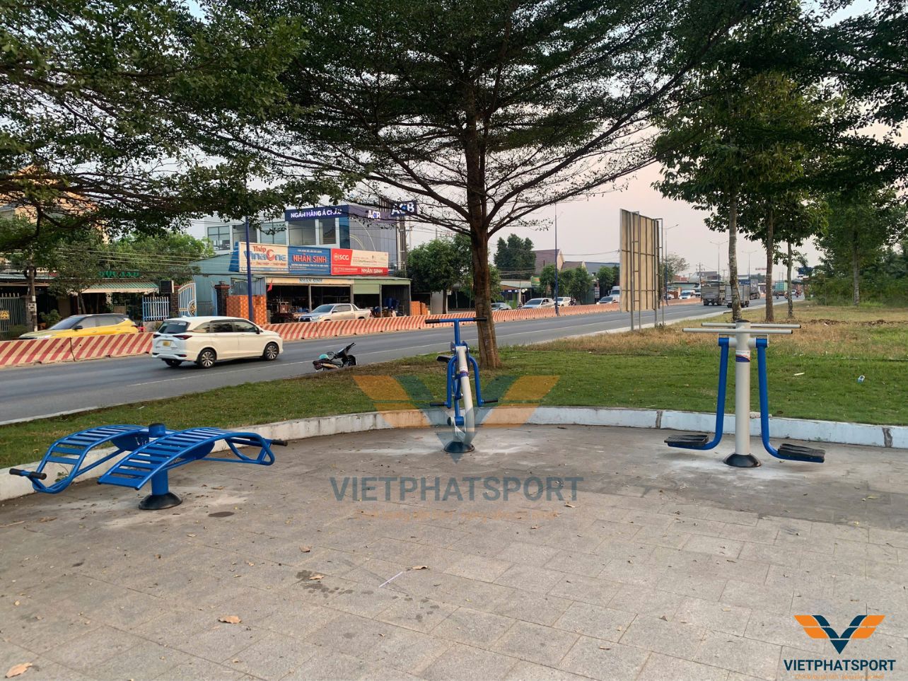 Xã Bầu Bàng đầu tư thiết bị thể thao ngoài trời phục vụ cộng đồng