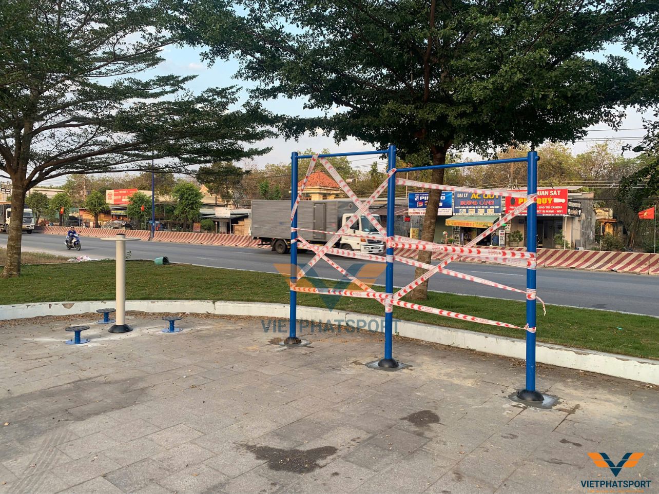 Xã Bầu Bàng đầu tư thiết bị thể thao ngoài trời phục vụ cộng đồng