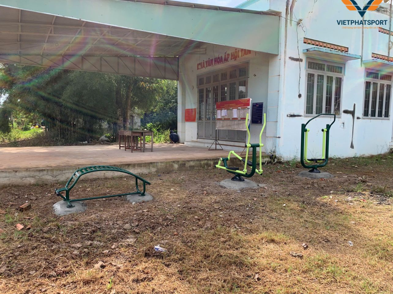 Xã Tân Hội, Tây Ninh lắp đặt máy tập ngoài trời phục vụ người dân