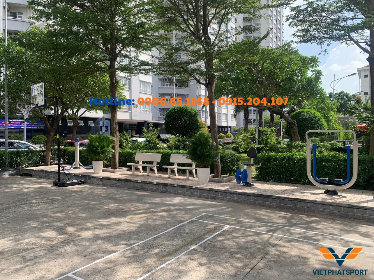 Chung Cư Him Lam Chợ Lớn Lắp Đặt Máy Tập Ngoài Trời